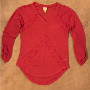 Pink knit sweater sz M